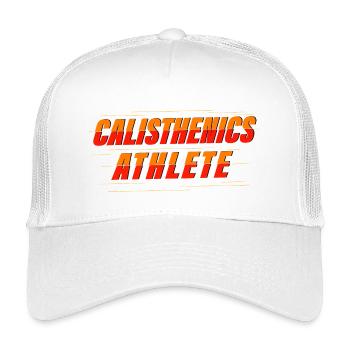 Calisthenics Athlet – Kraftkunst - Kinder Trucker-Cap - Weiß - Vorne
