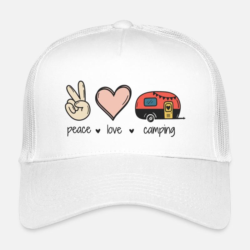 Peace Love Camping Kids’ Trucker Cap