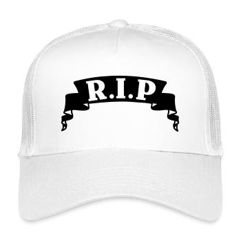 Menüband-RIP-Banner - Kinder Trucker-Cap - Weiß - Vorne