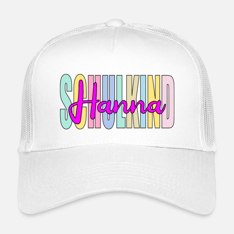 SCHULKIND MÄDCHEN - SCHRIFTZUG NAME HANNA Kinder Trucker-Cap