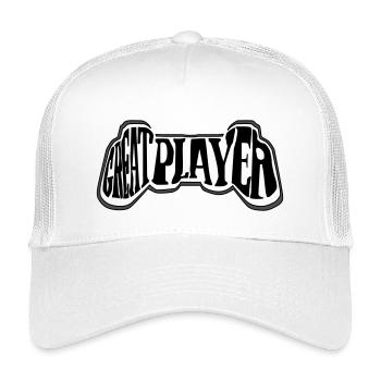 great player - Kids’ Trucker Cap - white - Front