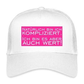 Of course I'm complicated - Kids’ Trucker Cap - white - Front