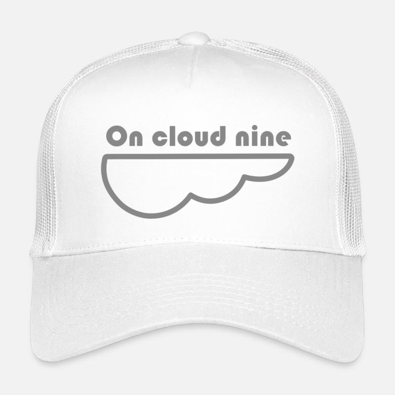 Wohlfühlen - Auf Wolke sieben - Kinder Trucker-Cap - Weiß