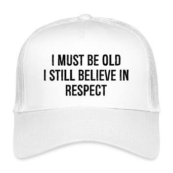 Je dois être vieux, je crois encore au respect - Casquette trucker enfant - blanc - Devant