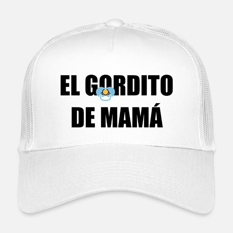 Mom's Chubby in BLACK - Kids’ Trucker Cap - white