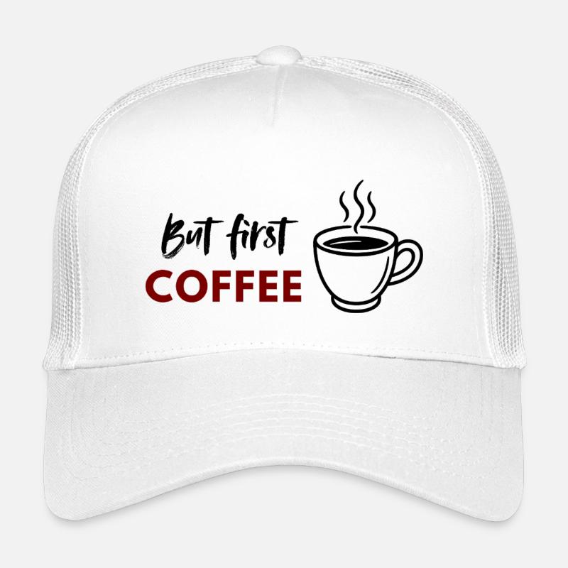 Aber First Coffee Druck Kinder Trucker-Cap