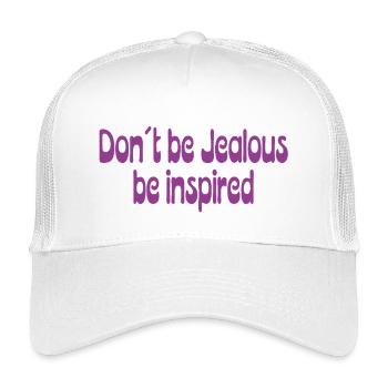 Ne soyez pas jaloux – Laissez-vous inspirer - Casquette trucker enfant - blanc - Devant