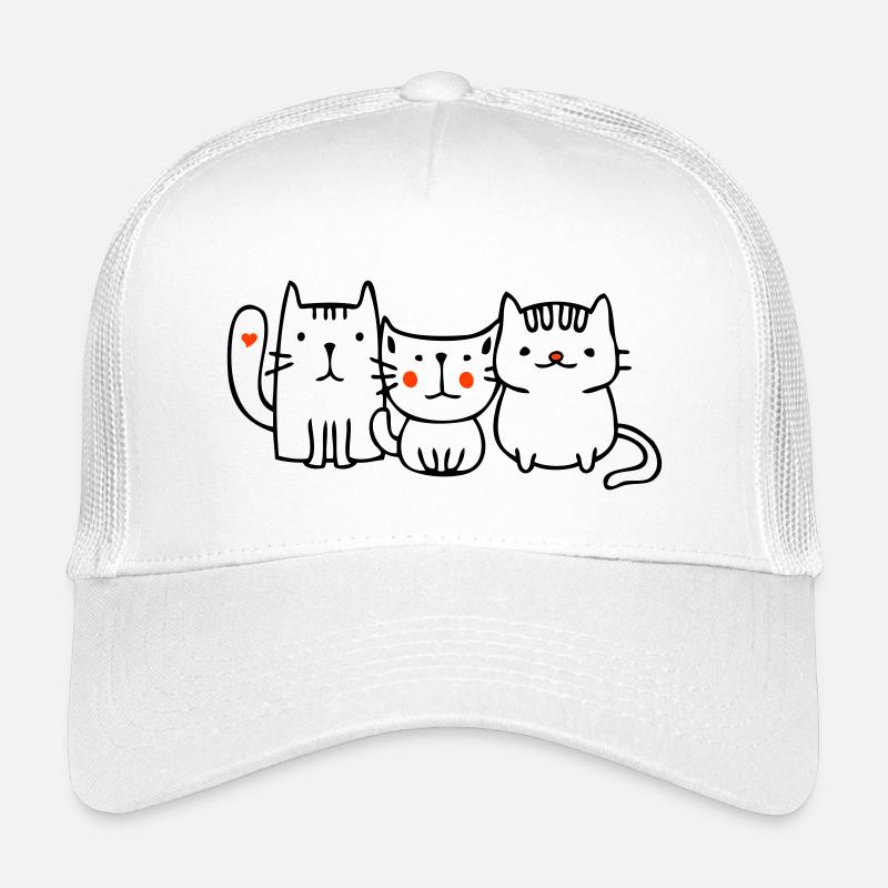 drei kleine Katzen - Kinder Trucker-Cap - Weiß