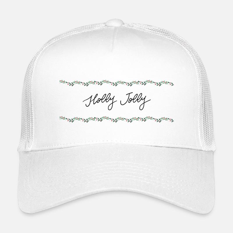 Holly Girlande Bordüre - Kinder Trucker-Cap - Weiß