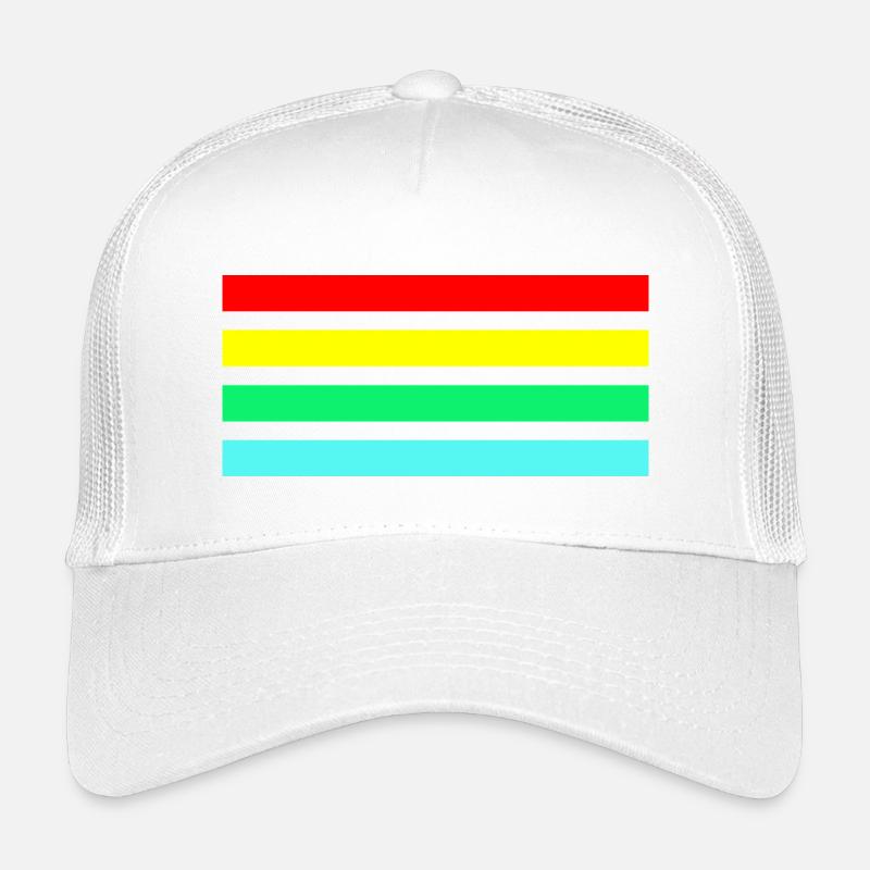 Retro Neonfarbige arc Streifenkomposition Kinder Trucker-Cap