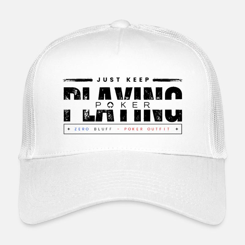 keep playing poker noir Casquette trucker enfant