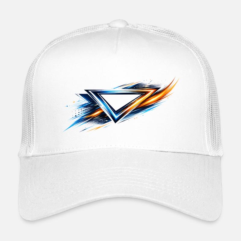 Jersey Design Triangle Blue Orange Sporty Style Kids’ Trucker Cap