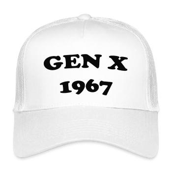 Gen X 1967 Retro Logo - Kinder Trucker-Cap - Weiß - Vorne