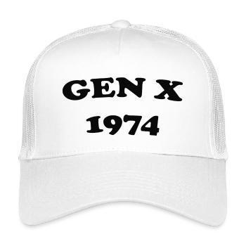 Génération X 1974 Style Vintage - Casquette trucker enfant - blanc - Devant