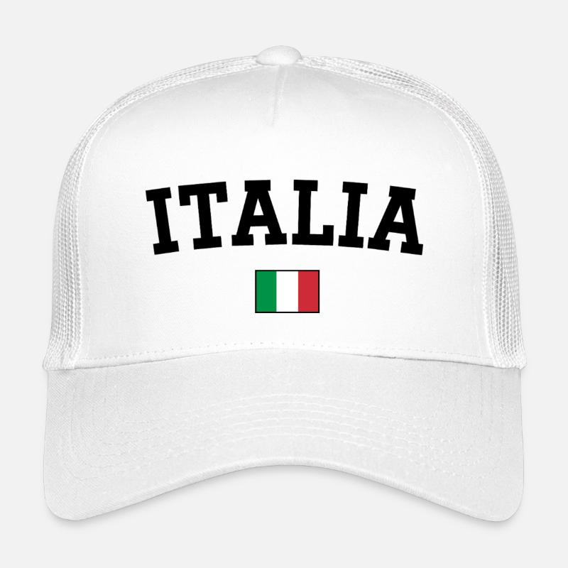 Italy Flag Design Black Kids’ Trucker Cap