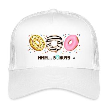 Glasierte Donuts mit Sprinkles Abbildung - Kinder Trucker-Cap - Weiß - Vorne