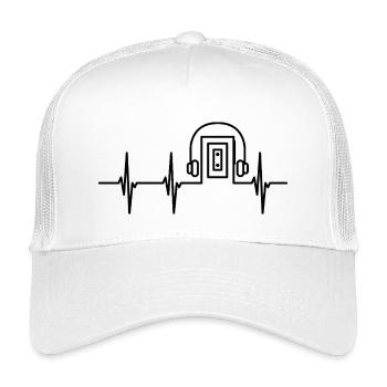 80er Kassettenspieler Herzschlag - Kinder Trucker-Cap - Weiß - Vorne
