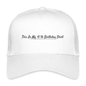 41. Geburtstag 41 Jahre Jubiläum - Kinder Trucker-Cap - Weiß - Vorne