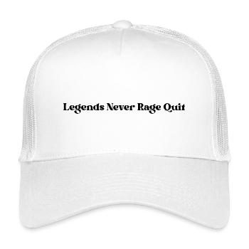 Legends Never Rage Quit - Kinder Trucker-Cap - Weiß - Vorne