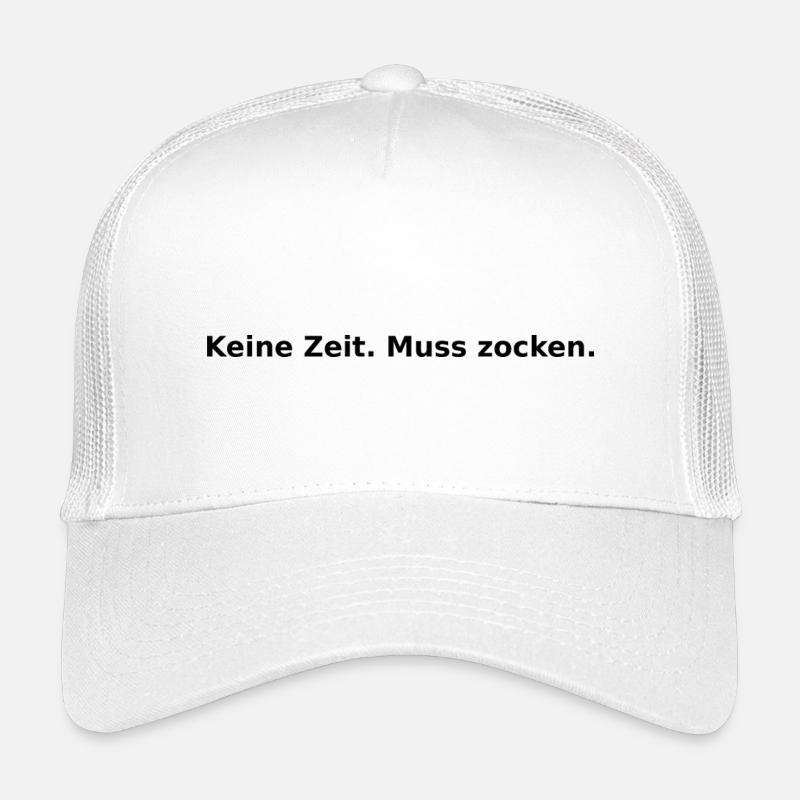 Zocken_Design_keine Zeit - Kinder Trucker-Cap - Weiß