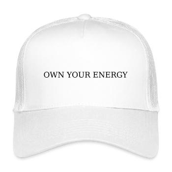 OWN YOUR ENERGY - Kinder Trucker-Cap - Weiß - Vorne