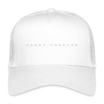 NERDY forever - Typo - Kinder Trucker-Cap - Weiß - Vorne