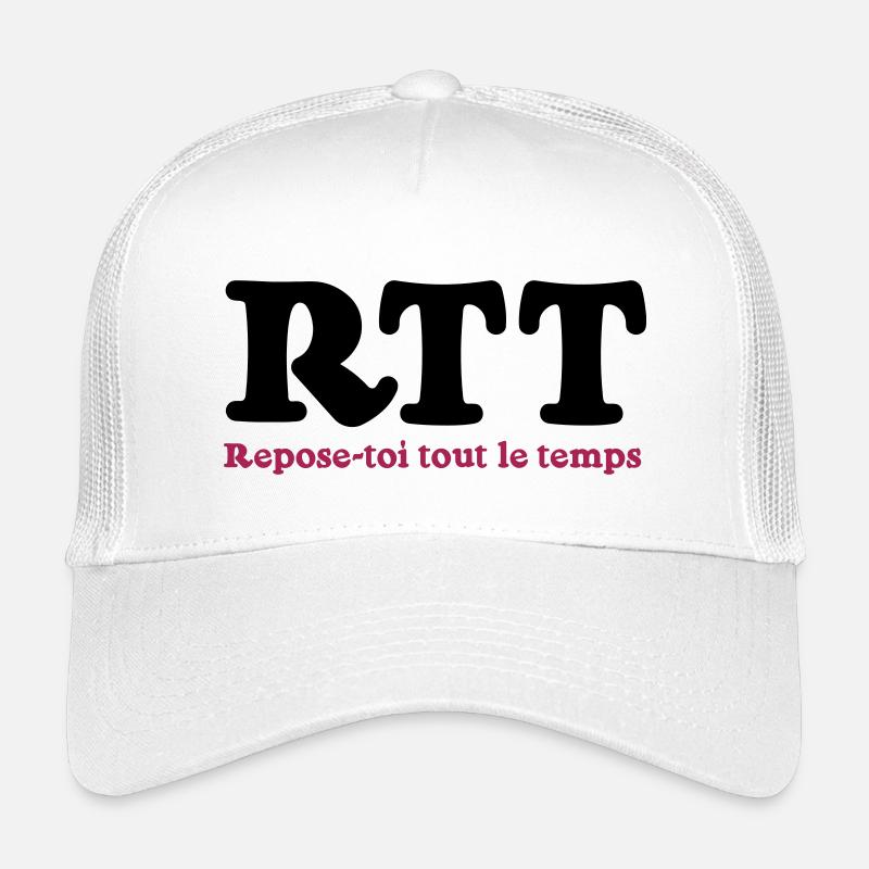RTT - Rest all the time - Kids’ Trucker Cap - white