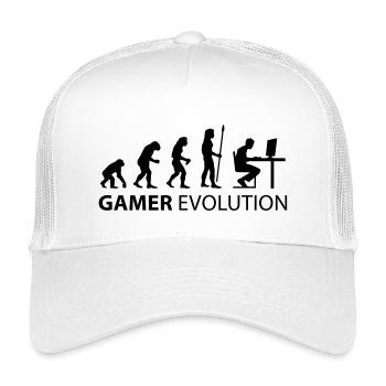 gamer evolution - Kinder Trucker-Cap - Weiß - Vorne