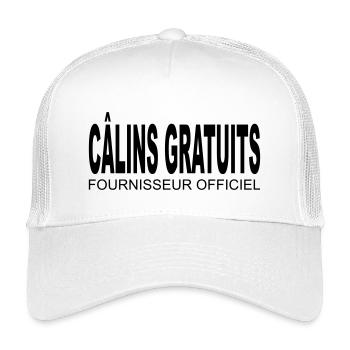 Câlins gratuits - Fournisseur Officiel - Casquette trucker enfant - blanc - Devant