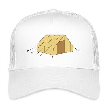 Zelt - Kinder Trucker-Cap - Weiß - Vorne