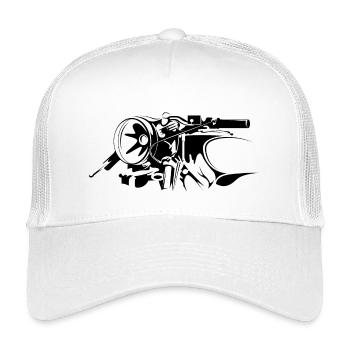 Motorcycle Motorcycle Biker Symbol Illustration Icon - Kids’ Trucker Cap - white - Front