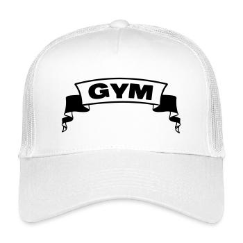 Gym gym banner - Kids’ Trucker Cap - white - Front