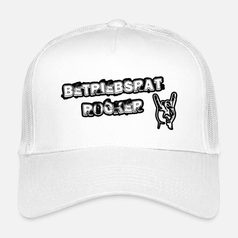 Betriebsrat Rocker white background - Kinder Trucker-Cap - Weiß