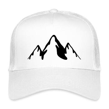 Schwarze Berge - Kinder Trucker-Cap - Weiß - Vorne
