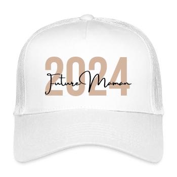 Mom-to-be 2024 - Kids’ Trucker Cap - white - Front