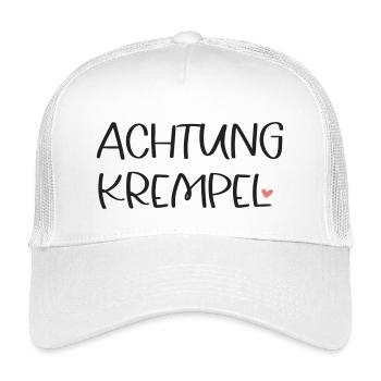 ACHTUNG KREMPEL! - Kinder Trucker-Cap - Weiß - Vorne