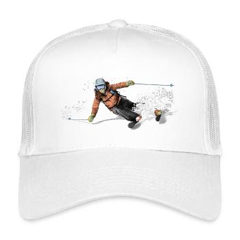 Ski - Kinder Trucker-Cap - Weiß - Vorne