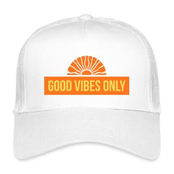 Nur gute Vibes Sonnenaufgang - Kids’ Trucker Cap - white - Front