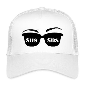 SUS Sonnenbrillen Meme Design - Kinder Trucker-Cap - Weiß - Vorne