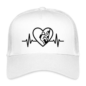 Heart climbing – passion for mountain sports - Kids’ Trucker Cap - white - Front