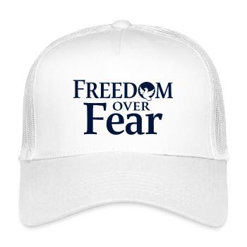 Freedom Over Fear Frieden & Freiheit - Kinder Trucker-Cap - Weiß - Vorne