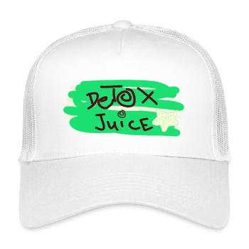 Detox juice text - Kids’ Trucker Cap - white - Front