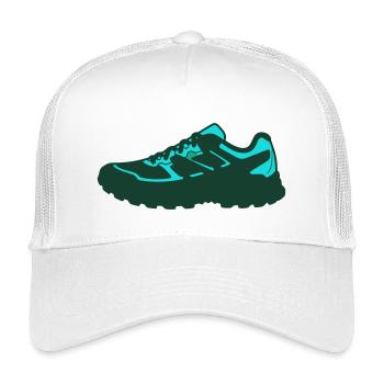 Flat Icon Sporty Sneaker - Kids’ Trucker Cap - white - Front