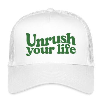 Entschleunigen | Slow Living Achtsamkeit - Kinder Trucker-Cap - Weiß - Vorne