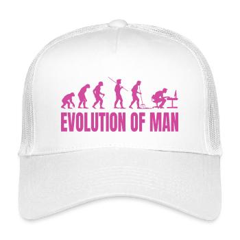 Evolution of Man Programmierer Informatik pink - Kinder Trucker-Cap - Weiß - Vorne