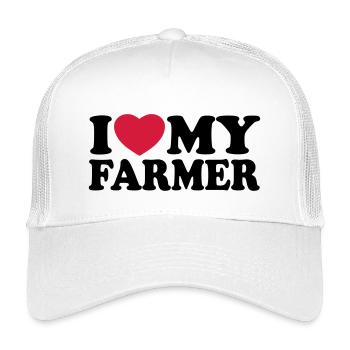I love my farmer - Casquette trucker enfant - blanc - Devant