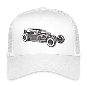 voiture hotrod personnalisé - Casquette trucker enfant - blanc - Devant