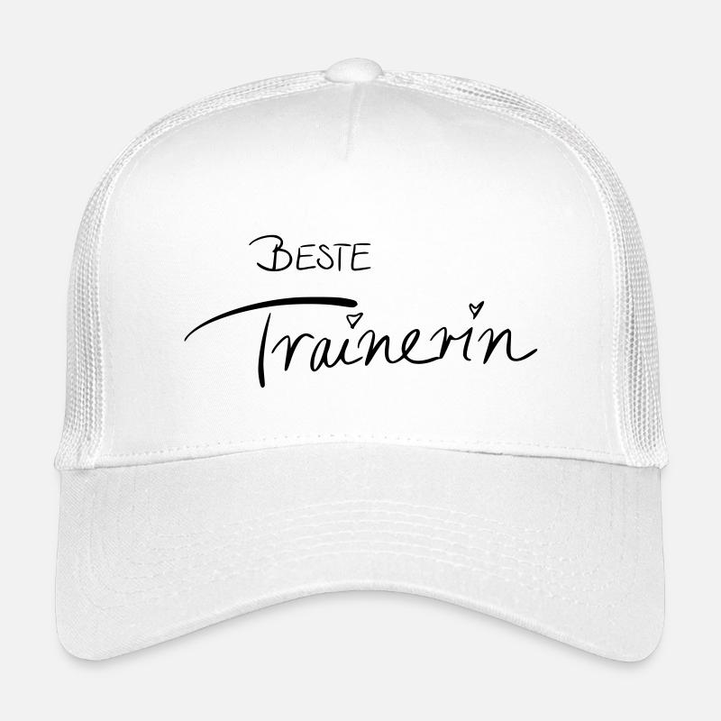 Beste Trainerin - Kinder Trucker-Cap - Weiß