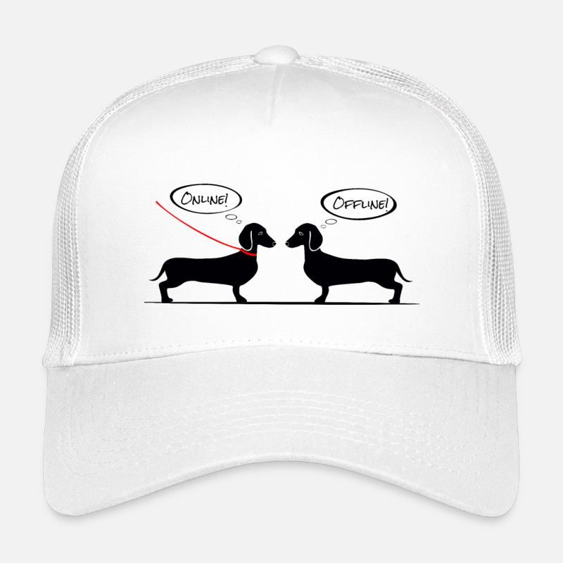 Dackel online, Teckel offline - Dachshund Shirt Kinder Trucker-Cap