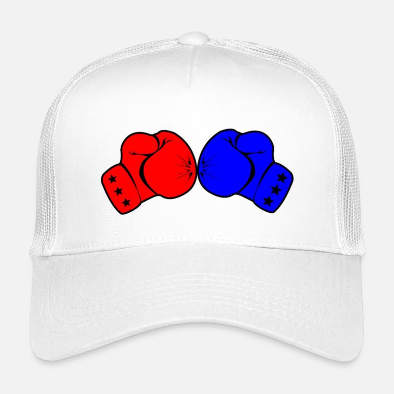 Deux gants de boxe rouge et bleu Casquette trucker enfant